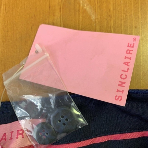 SINCLAIRE 10 NWT $98 Navy Blue Bermuda Stretch Shorts Sz 6 Beach Coastal Preppy - Picture 4 of 9